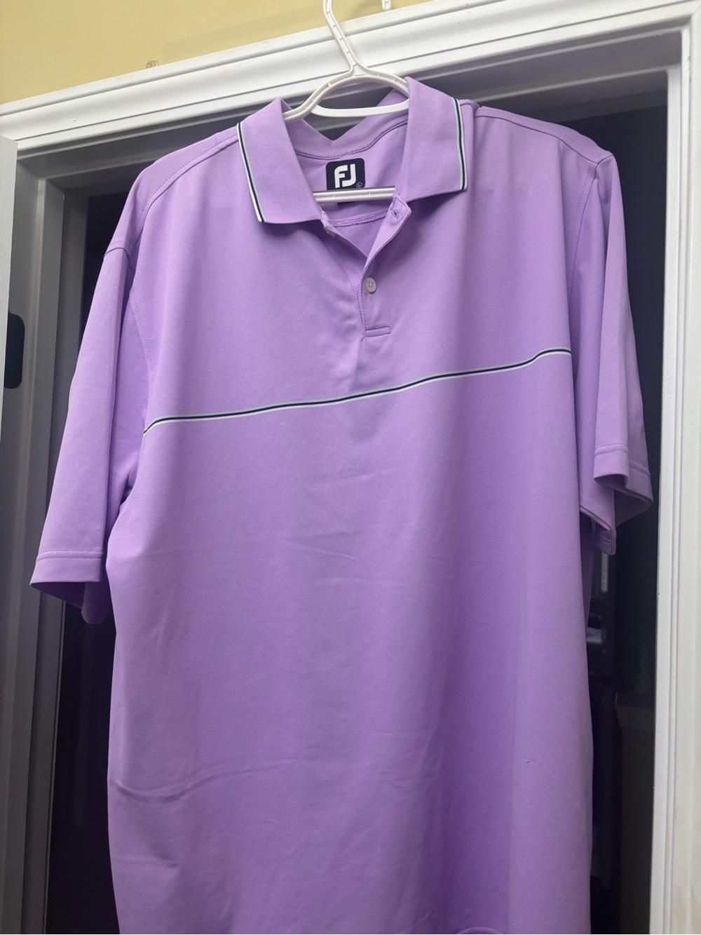FootJoy Men’s Lavender Golf Polo with Contrast Piping